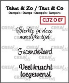 Crealies Overlijden Stempel - Tekst&Zo Serie voor Condoleance