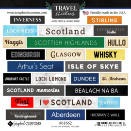 Travel stickers Scotland Schotland 15x15 cm