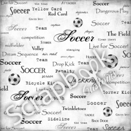 Soccer scrapbook papier 30.5 x 30.5 centimeter