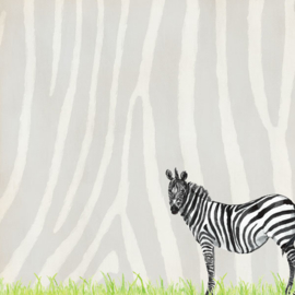 Zebra -  watercolor - 30.5x30.5 cm - dubbelzijdig scrapbookpapier
