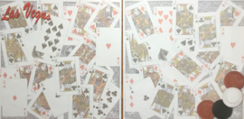 Las Vegas kaarten / fiches - set links en rechts  30.5 x 30.5 cm