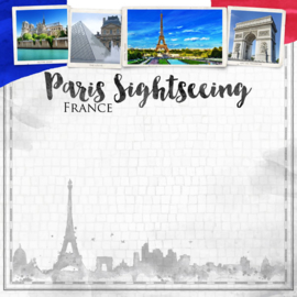 Paris City Sights  dubbelzijdig scrapbook papier 30.5 x 30.5 centimeter