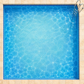 At the Pool / zwembad water - 30,5 x 30,5 cm dubbelzijdig scrappapier