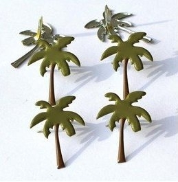 Palmbomen thema splitpennen 12 stuks