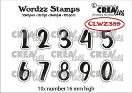 Cijfers met stippellijn / Crealies Clearstamp / Wordzz Numbers