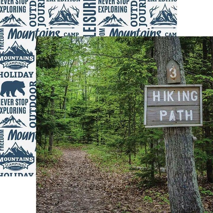Paper House 12×12 Scrapbookpapier – Hiking & Outdoor Nature Theme