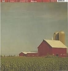 Amerikaanse Barn - achterzijde Houten planken  rood - 30,5 x 30,5 cm