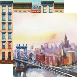 New York Impressies: Dubbelzijdig Scrapbook Papier 30.5 x 30.5 cm