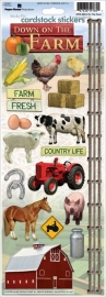 Down on the Farm Scrapstock thema stickers 33 x 12 cm