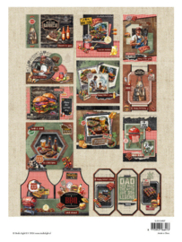 BBQ diecut card making  kaarten – A4 -  12 kaarten in 3 formaten
