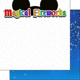 Magical Fireworks Ears Title - dubbelzijdig thema papier - 30.5x30.5 cm