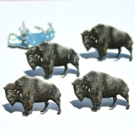 Wildernis Bison Buffalo Splitpennen 12 stuks, elk 22 mm breed en 16 mm hoog