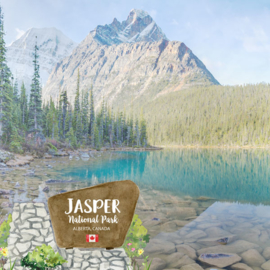 Jasper National Park - Alberta Canada - dubbelzijdig bedrukt scrapbook papier