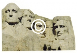 South Dakota/Mount Rushmore - stans decoratie - 9.5x6.5 cm