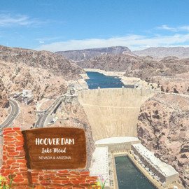 Arizona/Nevada - Hoover Dam - 12x12 scrapbookpapier