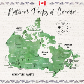 National Parks of Canada - dubbelzijdig scrapbook papier 30.5 x 30.5 centimeter
