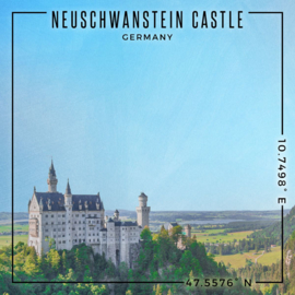 Neuschwanstein Castle  - Germany 30.5 x 30.5 cm scrapbook paper