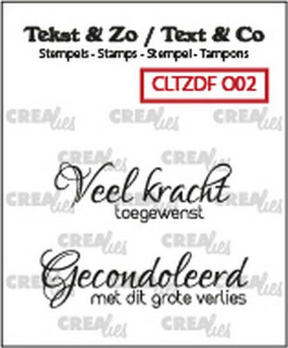 Overlijden 02 / Crealies Clearstamp / Tekst&Zo (NL)