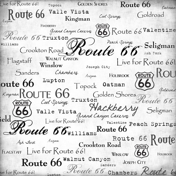 Route 66 - scrapbookpapier 30.5 x 30.5 cm