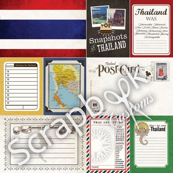 Thailand papier voor scrapbooking - 30.5 x 30.5 cm