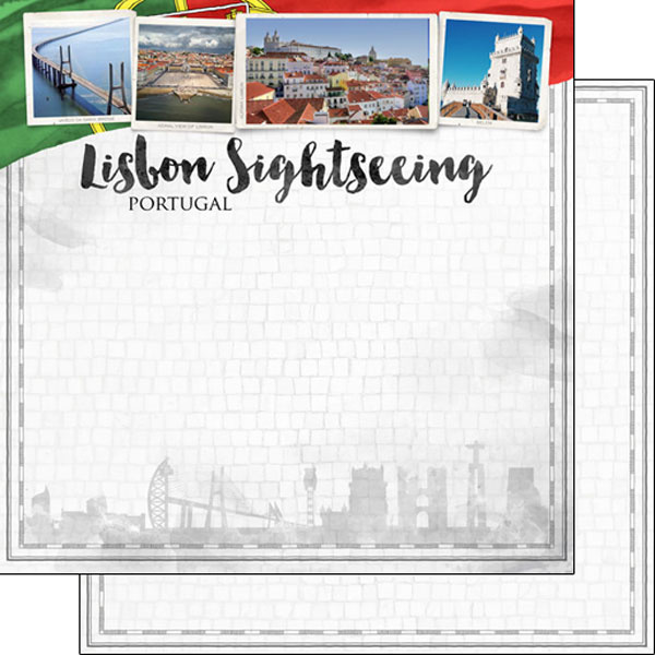 Lisbon Sightseeing - Lissabon/Portugal - 30.5 x 30.5 cm scrapbook papier