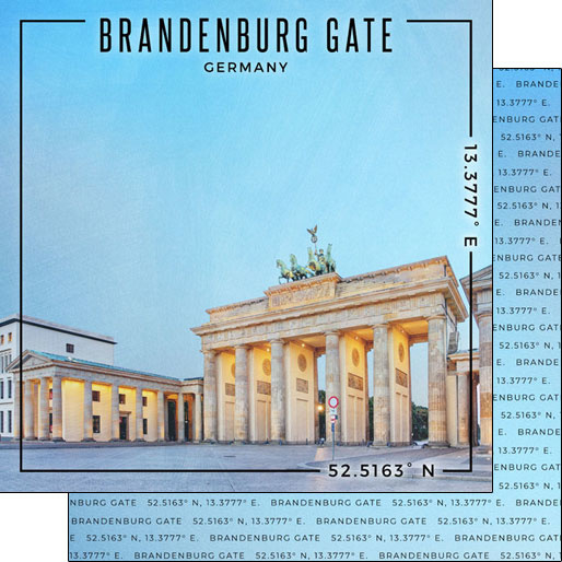 Brandenburg Gate - Germany 30.5 x 30.5 cm scrapbook paper