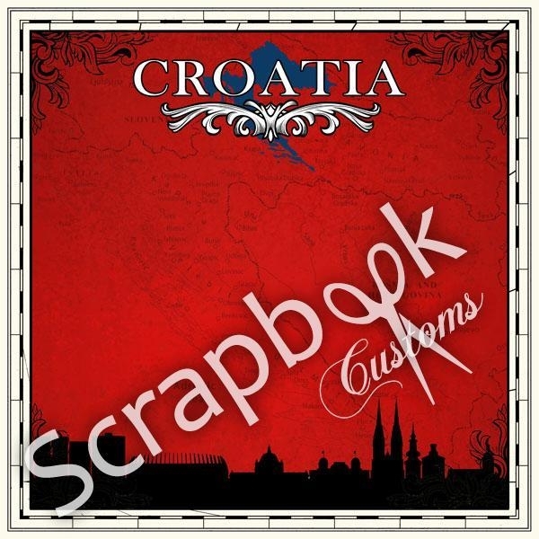 Croatia Sightseeing thema scrapbookpapier 30.5 x 30.5 cm