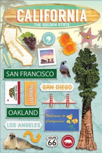 Stickers California travel