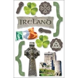 Ierland / Ireland - 3D hobby stickers Geluk zoeken in Ierland
