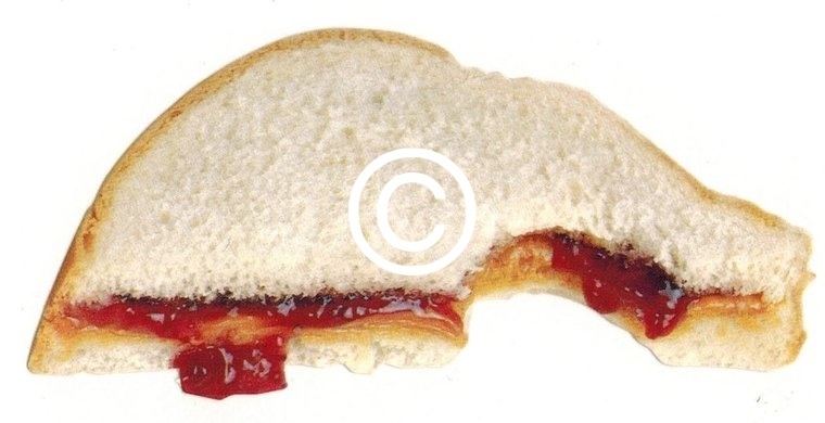 Sandwich jam - stans decoratie - 10x4.5 cm
