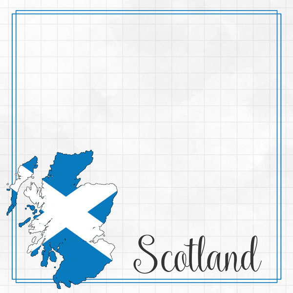 Scotland Adventure border - dubbelzijdig scrapbook papier