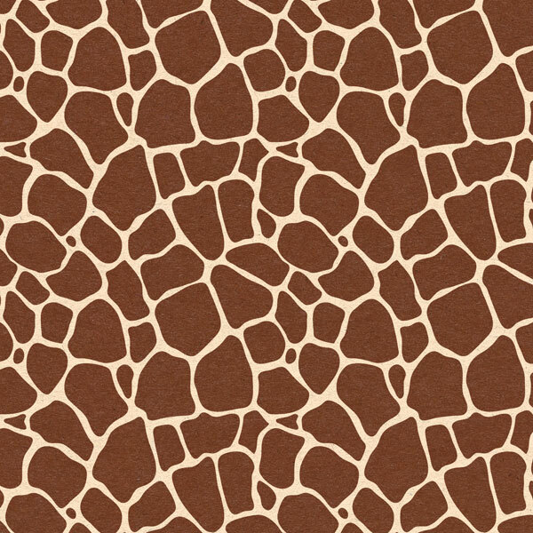 Uniek giraffe-patroon op bruin 6x6 inch scrapbookingpapier, ideaal voor safari-thema DIY-projecten