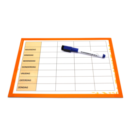 Magnetische weekplanner met whitebordstift