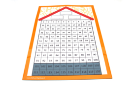 100-veld wisbordje (10 stuks) met magnetisch instructiebord