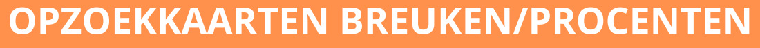 OPZOEKKAARTEN BREUKEN/PROCENTEN