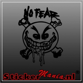 No fear skull sticker