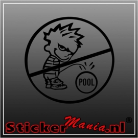 Calvin no pool sticker