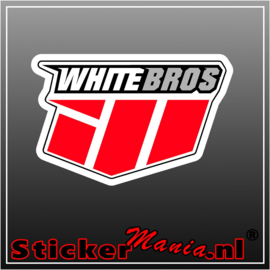 White bros full colour sticker