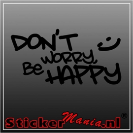 Don't worry, be happy muursticker