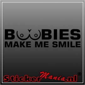 Boobies make me smile sticker