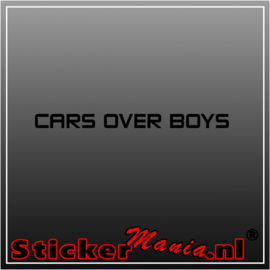 Cars over boys sticker