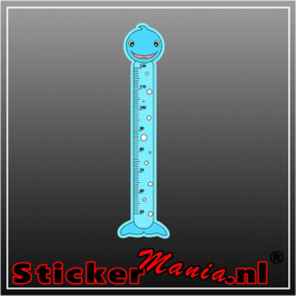 Groeimeter dolfijn sticker