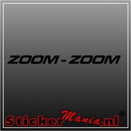 Zoom-Zoom raamstreamer sticker