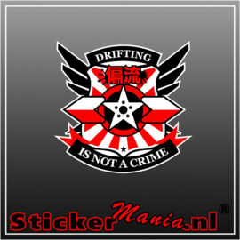 Drifting Is Not A Crime Full Colour sticker