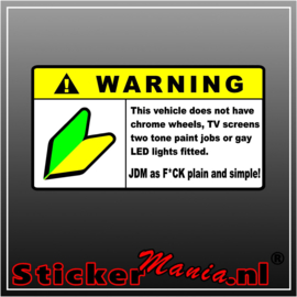 Warning JDM As Fuck Full Colour sticker
