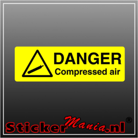 Danger compressed air full colour sticker
