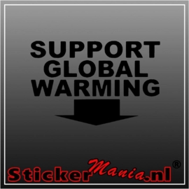 Support global warming sticker