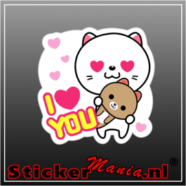 I love you full colour sticker