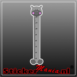 Groeimeter nijlpaard sticker