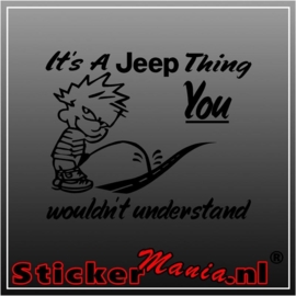 Calvin its a jeep thing sticker